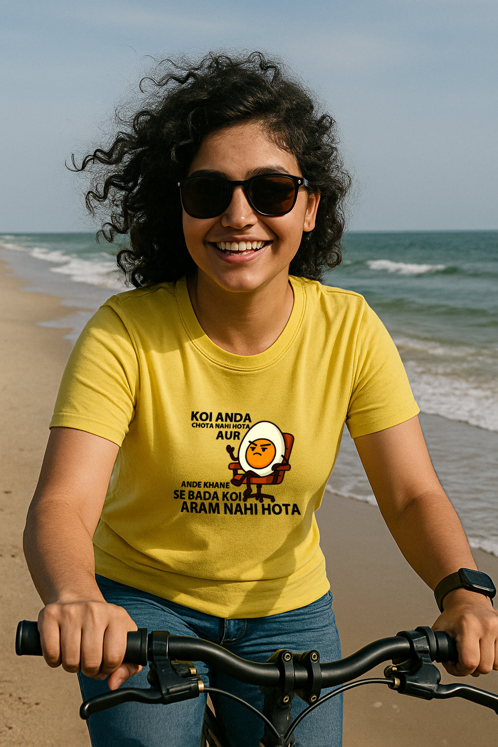 Sarvivl 100% Premium Cotton T-Shirt – “Koi Anda Chota Nahi Hota” Black Edition
