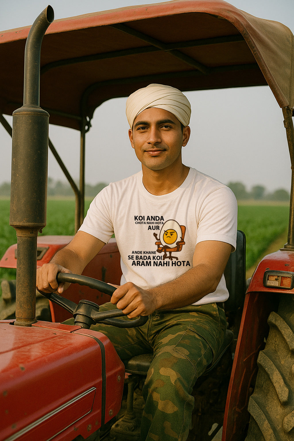 Sarvivl 100% Premium Cotton T-Shirt – “Koi Anda Chota Nahi Hota” Black Edition